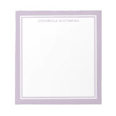Bloc-note Monogramme Minimaliste Violet (Devant)