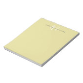 Bloc-note Monogramme moderne Chartreuse blanc en écriture (Tourné)