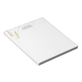 Bloc-note Monogramme moderne Élégant Initiales Script Noir (Incliné)