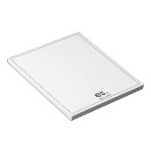 Bloc-note Monogramme Moderne Élégant Minimal Bleu et Blanc (Incliné)