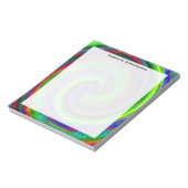 Bloc-note Monogramme Moderne Grunge Spiral Rainbow Tie Dye (Tourné)