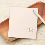 Bloc-note Monogramme Moderne Minimal Blush Or Rose Simple<br><div class="desc">Monogramme Moderne Minimal Blush Or Rose Simple Feminine Bloc-notes social</div>