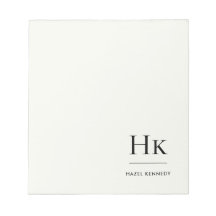 Monogramme Moderne Minimaliste Blanc Ivoire Monogr