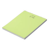Bloc-note Monogramme moderne minimaliste élégant (Tourné)