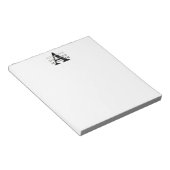 Bloc-note Monogramme Moderne Nom Gris (Incliné)