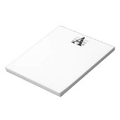 Bloc-note Monogramme Moderne Nom Gris (Tourné)