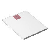 Bloc-note Monogramme Moderne Or Rose Blanc Simple Profession (Incliné)