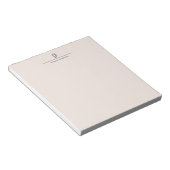 Bloc-note Monogramme Moderne Professionnel Couleur Pastel Si (Incliné)