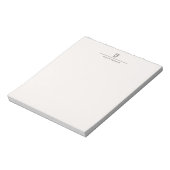Bloc-note Monogramme Moderne Professionnel Couleur Pastel Si (Tourné)