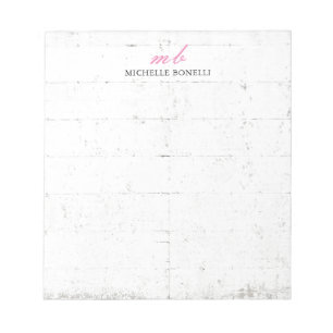 Bloc-note Monogramme Moderne Professionnel Minimaliste