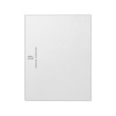 Bloc-note Monogramme Moderne Professionnel Minimaliste (Tourné)