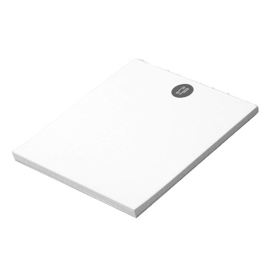 Bloc-note Monogramme Moderne Professionnel Plain Initiales S (Tourné)