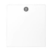 Bloc-note Monogramme Moderne Professionnel Simple Initiales (Devant)