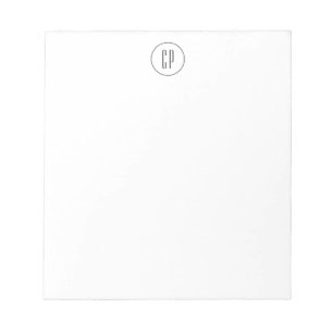 Bloc-note Monogramme Moderne Professionnel Simple Initiales