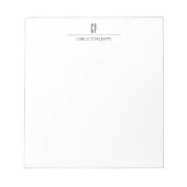 Bloc-note Monogramme Moderne Professionnel Simple Nom (Devant)