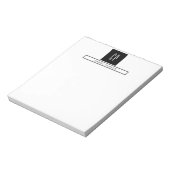 Bloc-note Monogramme Moderne Professionnel Simple Nom (Tourné)