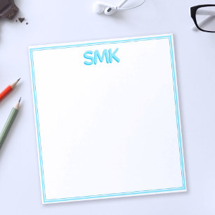 Bloc-note Monogramme moderne Tendance Initiales de l'ombre S