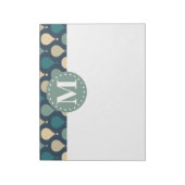 Bloc-note Monogramme Motif à air chaud Blue Retro (Tourné)