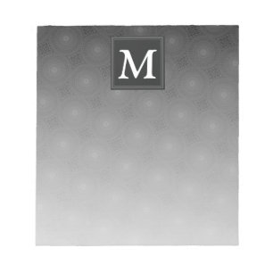 Bloc-note Monogramme motif des cercles de charbon