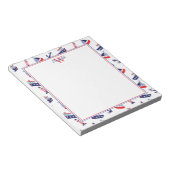Bloc-note Monogramme nautique de voiliers chic (Incliné)