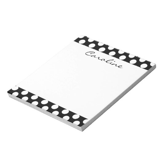 Bloc-note Monogramme Noir Blanc tendance Motif de pochette a (Tourné)