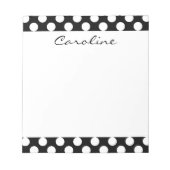 Bloc-note Monogramme Noir Blanc tendance Motif de pochette a (Devant)