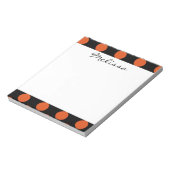 Bloc-note Monogramme Noir Orange Chic Polka Motif (Tourné)