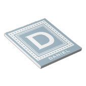 Bloc-note monogramme, nom et couleur personnalisés (Incliné)