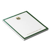 Bloc-note Monogramme Or Luxe Nom initial (Incliné)