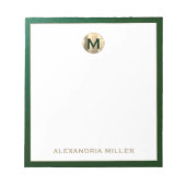 Bloc-note Monogramme Or Luxe Nom initial (Devant)