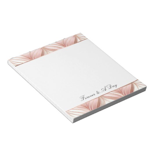 Bloc-note Monogramme ou citation rose (Incliné)