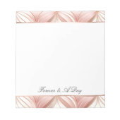Bloc-note Monogramme ou citation rose (Devant)