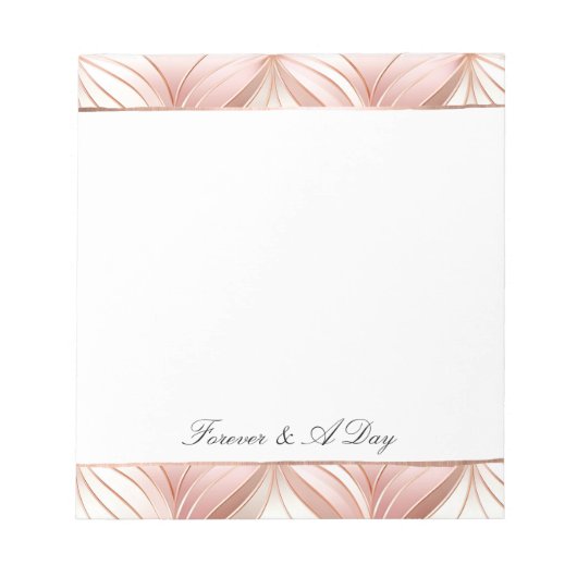 Bloc-note Monogramme ou citation rose (Devant)