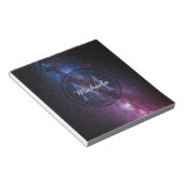 Bloc-note Monogramme personnalisable à voie lactée (Incliné)