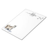 Bloc-note Monogramme personnalisé aquarelle Malamute d'Alask (Incliné)