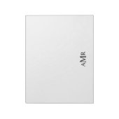 Bloc-note Monogramme personnalisé classique (Tourné)