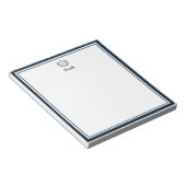 Bloc-note Monogramme personnalisé Nom Royal Crest Emblème Bl (Incliné)