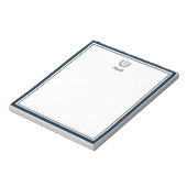 Bloc-note Monogramme personnalisé Nom Royal Crest Emblème Bl (Tourné)