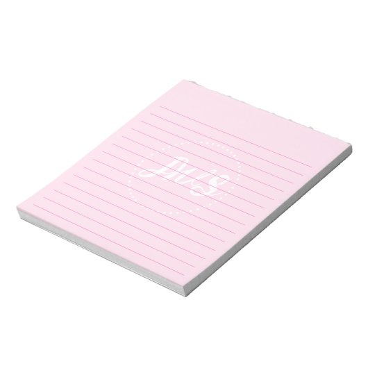 Bloc-note Monogramme personnalisé simple (Tourné)