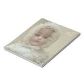 Bloc-note Monogramme personnalisées Poupée victorienne ancie (Tourné)