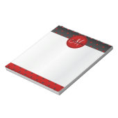 Bloc-note Monogramme Pois rouge et noir (Tourné)