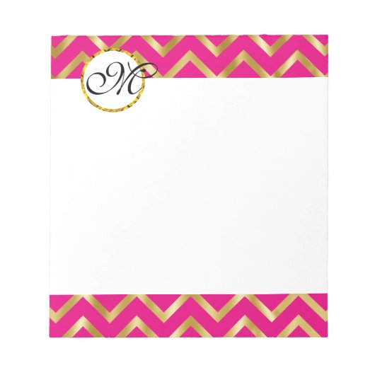 Bloc-note Monogramme poupée rose (Devant)