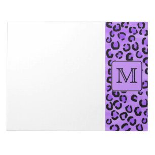 Bloc-note Monogramme pourpre de coutume d'empreinte de
