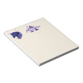 Bloc-note Monogramme Prénom Bleu Violet Licorne Magie (Incliné)