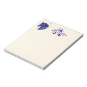 Bloc-note Monogramme Prénom Bleu Violet Licorne Magie (Tourné)