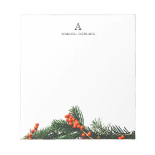 Bloc-note Monogramme professionnel classique élégant