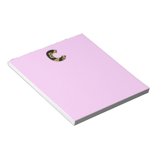 Bloc-note monogramme rétro - C (Incliné)