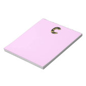 Bloc-note monogramme rétro - C (Tourné)