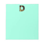 Bloc-note monogramme rétro - D (Devant)