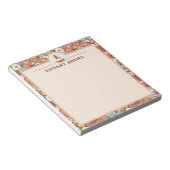 Bloc-note Monogramme Rétro Fleurs Ditsy Abstraites (Incliné)